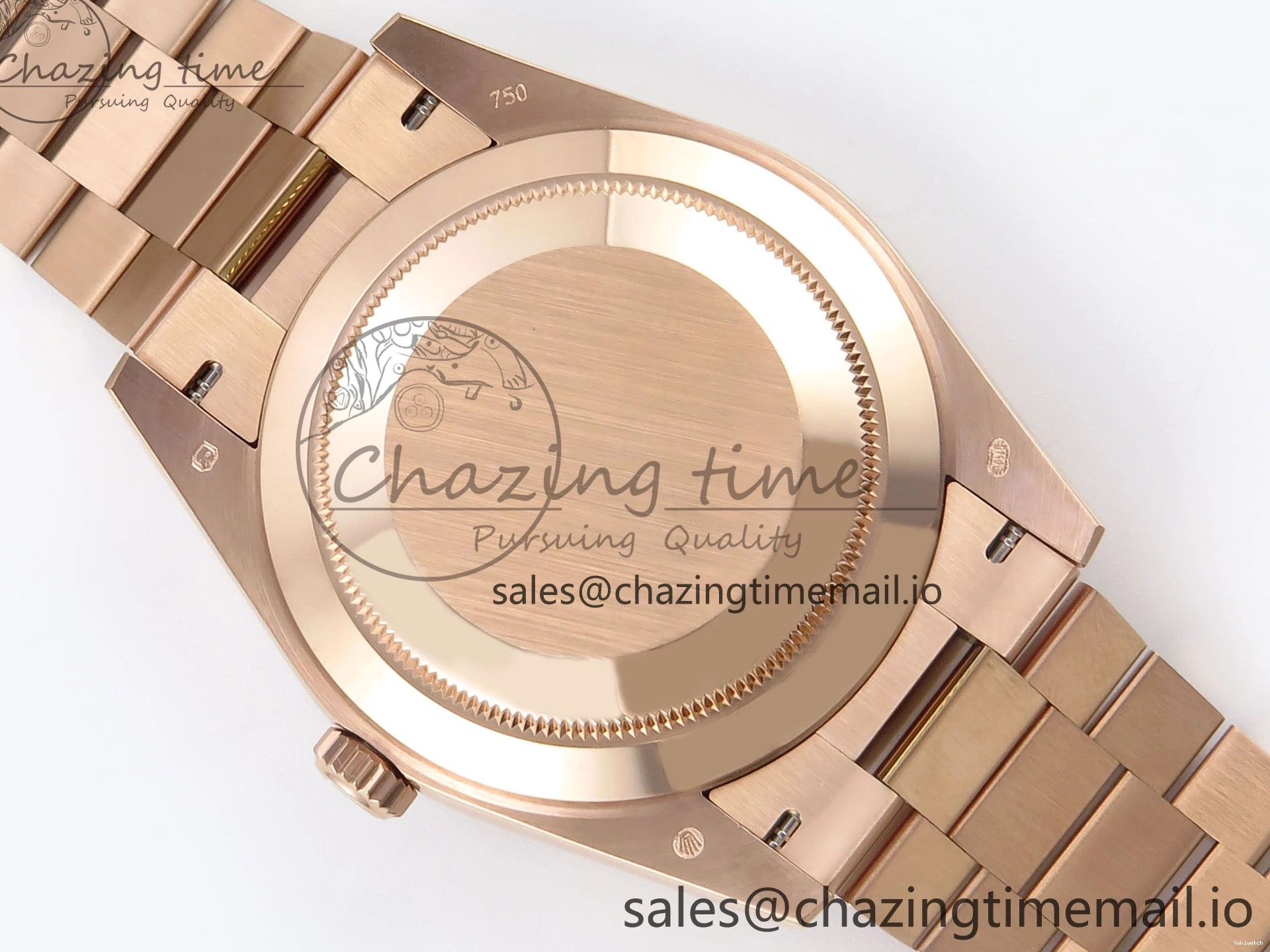 President Markers 228235 Edition Dial on Best Date Blue Bracelet Day VR2836 Diamonds Bezel QF Crystal 40 RG 1:1 0520